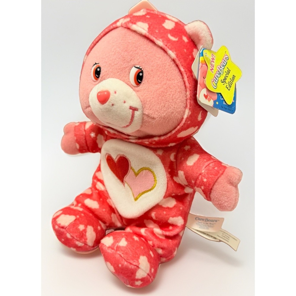 Care Bears Special Edition PJ Party Bear 10" Plush Pink Bear 2004 Vintage w Tag